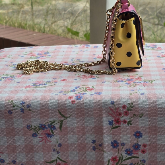 Moschino polka-dot pink and yellow micro crossbody bag - Picture 11 of 16